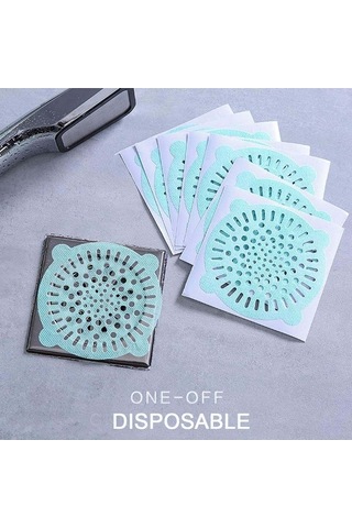 Fortunelane Banyo Mutfak Su Tüpü Saç Toplayıcı, 10cm Çaplı, 60 Adet Yeşil Paket Yeşil