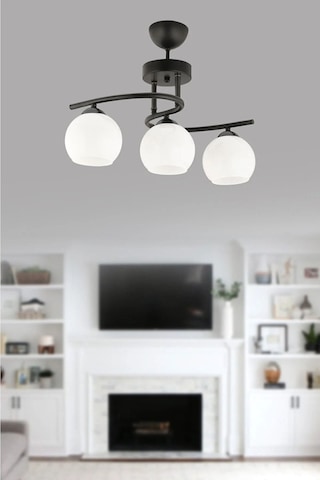 Ömür Avize Hestia Modern 3lü Camlı Avize Beyaz