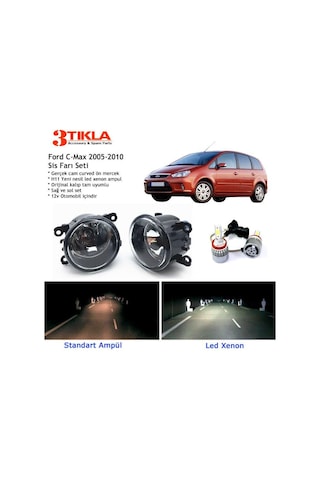 Ford C-max 2005-2010 Beyaz Led Xenon Sis Farı Seti
