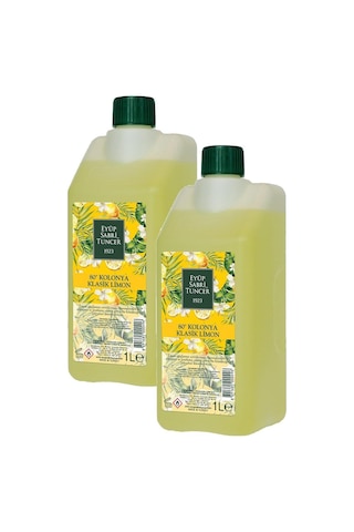 Eyüp Sabri Tuncer 80 Derece Klasik Limon Kolonyası Yedek Şişe 1 L x 2