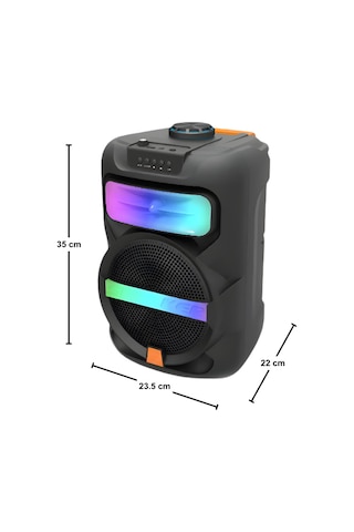 Pl-4361- Platoon 25w 8 İnç Bluetooth Hoparlör Usb Flash Müzik Rgb Işıklı Karaoke Mikrofonlu