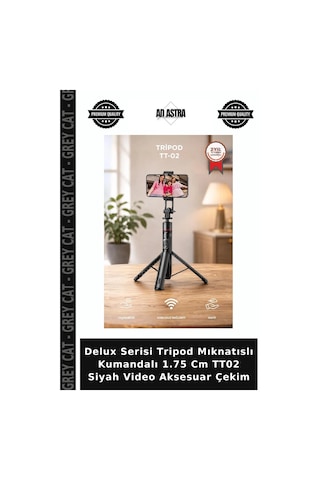 Delux Serisi Tripod Mıknatıslı Kumandalı 1.75 Cm Tt02 Siyah Video Aksesuar Çekim
