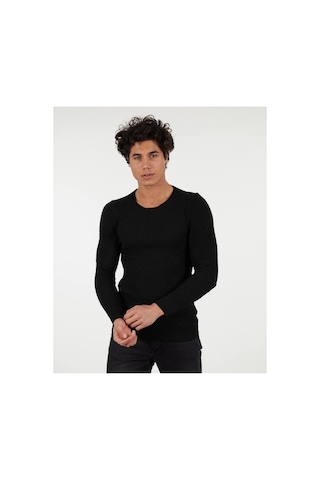 Elku Moda Slim Fit Naturel Pamuk Triko Kazak Tüylenmeyen Dar Kesim Fit Kışlık Kazak Açık Bej