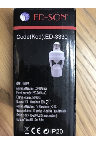 Sensörlü Duy E 27 360 Derece Ed-Son