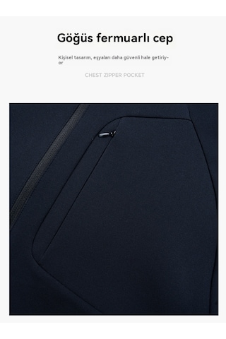 Erkek Sonbahar/kış Spor Günlük Slim Fit Kapüşonlu Ceket Yeşil