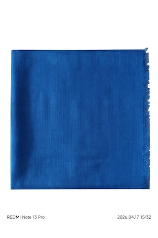 Özense 2'li Flamlı Pamuklu İnce Terletmeyen 100x100 Cm 4 Mevsim Kullanılabilir Bordo - Mavi Renkli Yazma Eşarp