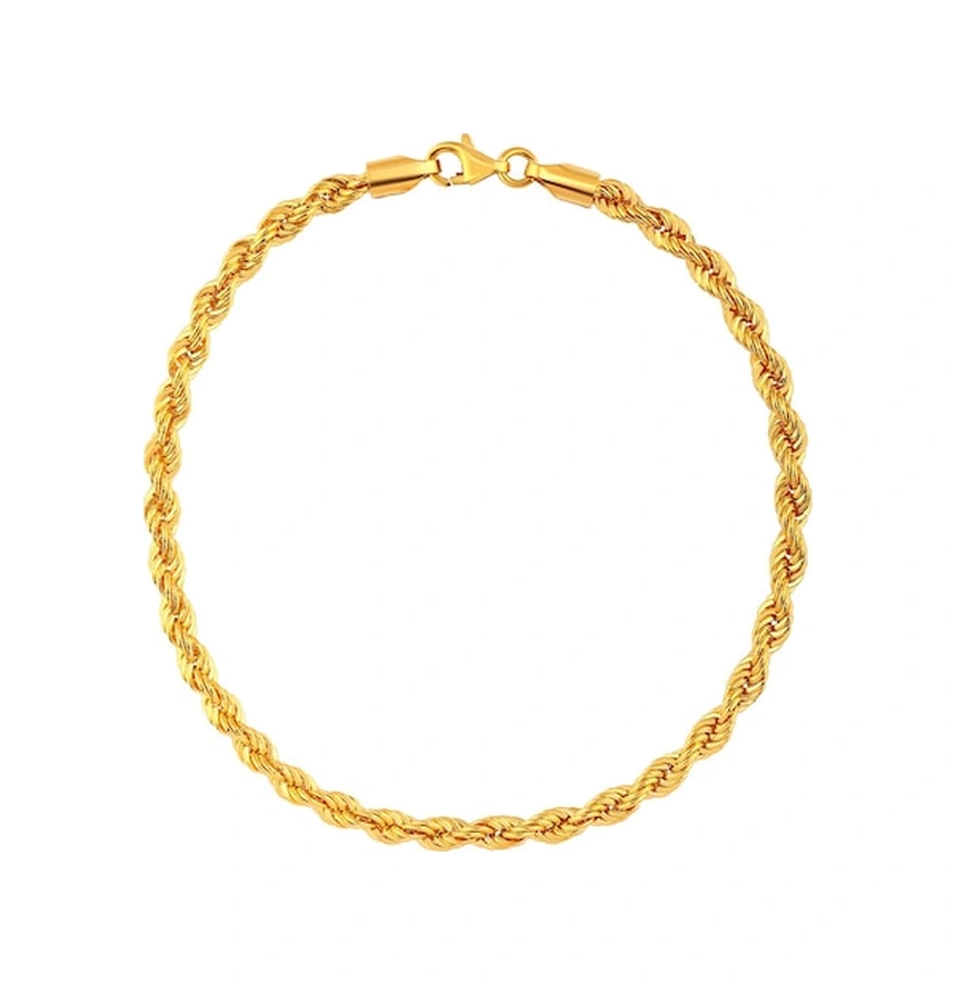 Agakulche Halat 3,6 Mm Altın Bileklik Renkli