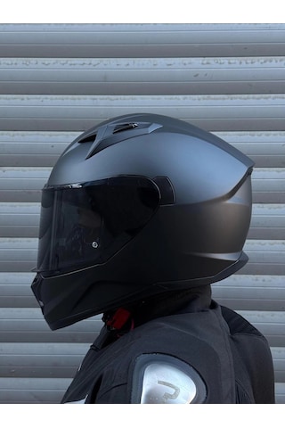 Gıvı 50.7 Mat Siyah Kask + Şeffaf Vizör Çok Renkli