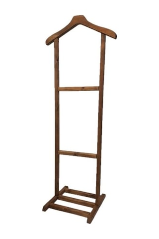 Ahşap Dilsiz Uşak Elbise Askısı Tekli Dilsizuşak Askılık N11.152 Meşe