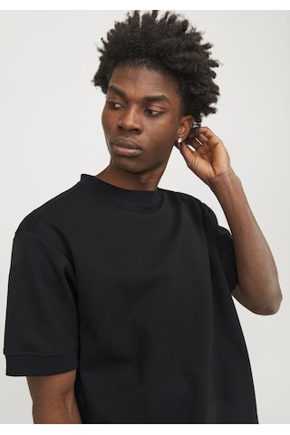 Jack & Jones Erkek Bisiklet Yaka Kısa Kollu Tişört - Deco 12253379 Black Siyah