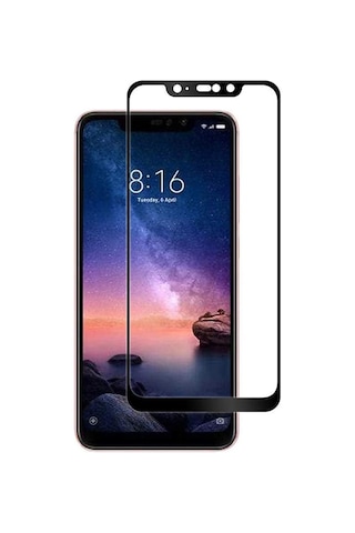 Bufalo Xiaomi Mi A2 Lite Ekran Koruyucu 5D Temperli Cam Siyah