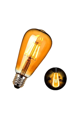 On Adet Rustik Led Ampül Dekoratif Ampül Edison Ampül