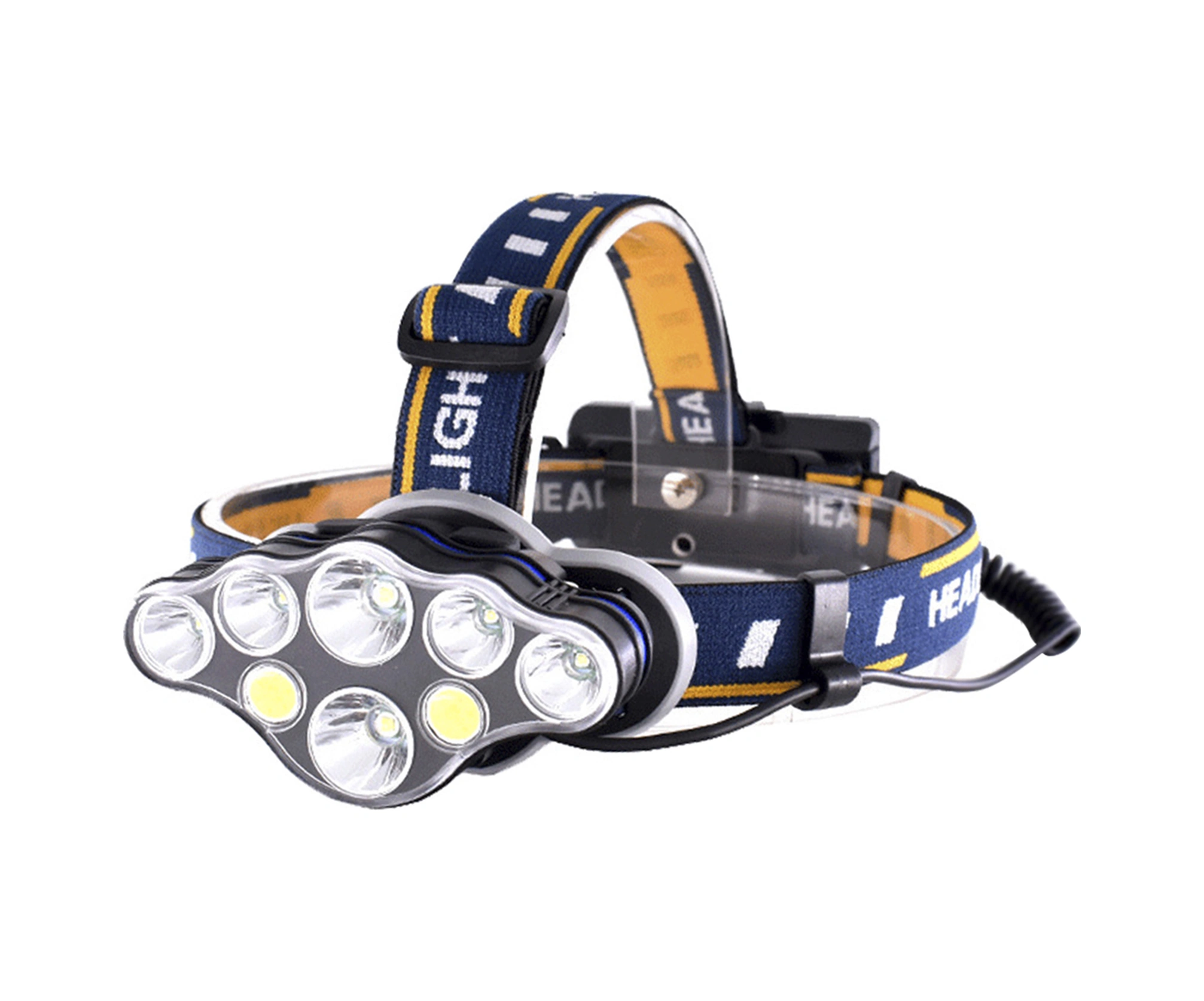 Youmex Kafa Feneri K10-8: 8 Modlu, 1500lm, Ipx4 Koruma, Şarj Edilebilir Pil Yok - 3 Seçenekli Led Tipleriyle El Serbest Aydınlatma Çok Renkli