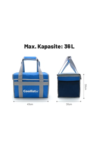 Coolist Cl36B 36 L Katlanabilir Termos Bez Çanta / Buzluk Mavi