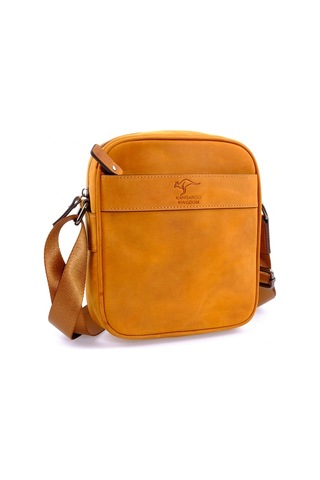 Hakiki Deri Crazy Hardal Erkek Postacı Çanta Kangaroo K 8875-Zh