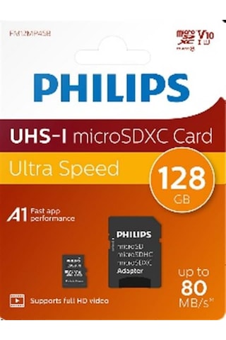 Philips Fm12mp45b/00 128gb Class10 Uhs-ı U1 Tf Adaptörlü Micro Sdxc Hafıza Kartı