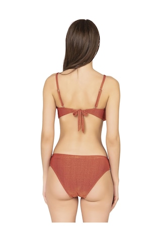 Endeep Kadın Bağlama Detaylı Straplez Kiremit Bikini Takımı Kiremit