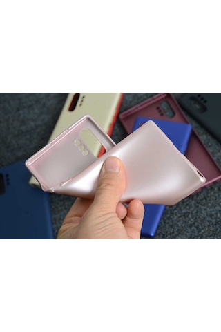 Samsung Galaxy Uyumlu Note 10 Plus Kılıf Zore Premier Silikon Kapak-Siy
