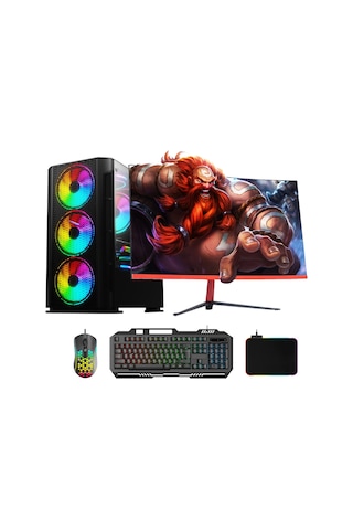 Ramtech TK105 i3-12100F 16 GB 500 GB HDD+240 GB SSD 8 GB RX580 23.6" Masaüstü Oyuncu Bilgisayarı