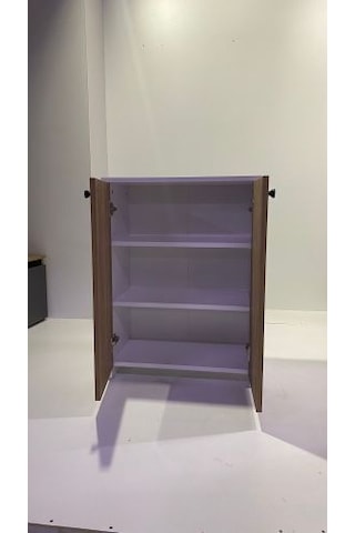 2 Raflı Ayakkabı Dolabı Antre Hol Çok Amaçlı Ayakkabılık Ahşap