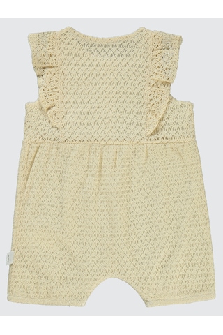 Civil Baby Kız Bebek Patiksiz Tulum 6-18 Ay Ekru Ekru