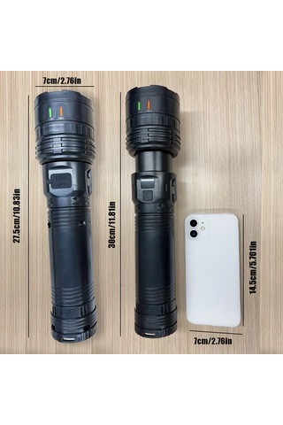 Brightnova 1 Adet Base Model Acil Durum Aydınlatma El Feneri Kırmızı Ve Mavi Yanıp Sönen Ultra Parlak Kamp Balıkçılık Bisiklet İçin Altın