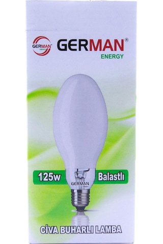 125W 3600K 2800Lm E27 Cıva Buharlı Balastlı Ampul 70X160Mm