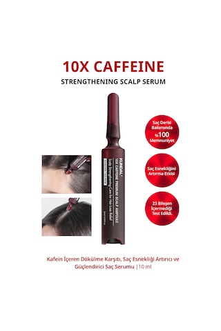 Kafein İçeren Dökülme Karşıtı, Güçlendirici Saç Serumu Kundal 10x Caffeine Strengthening Scalp Serum