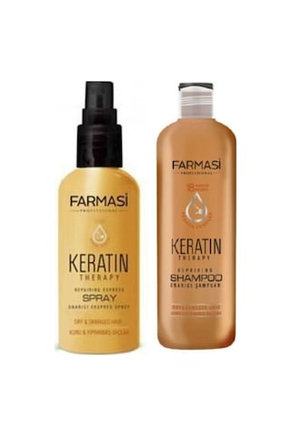 Farmasi Keratin Therapy Onarıcı Şampuan 360 ML + Onarıcı Sprey