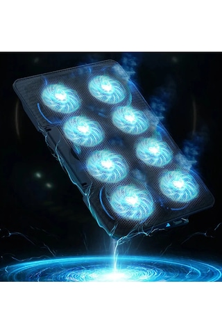 8 Fanlı Rgb Işıklı Gaming Notebook Soğutucu Yükseklik Ayarlı