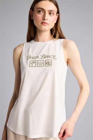Defacto Relax Fıt Slogan Baskılı Bisiklet Yaka Atlet H9232ax26smwt34 Beyaz-wt34