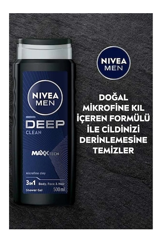 Nivea Men Deep Dimension Clean Erkek Duş Jeli 500 ML