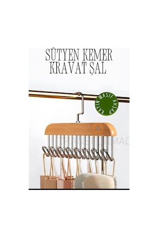 Dolap İçi Askı Sütyen Şal Kravat Kemer Çanta 720103 Kahverengi