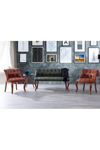Mobilyabazari Tual Çay Seti Ikili Koltuk, Salon, Balkon, Ofis)