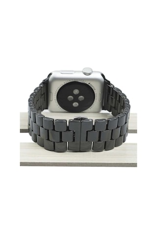 Apple Uyumlu Watch 40 MM Krd-15 Metal Kordon-Siyah