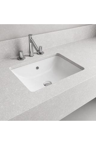 Dura Bagno Tezgah Altı Kare Gömme Lavabo 50x38 Cm, Beyaz 5930