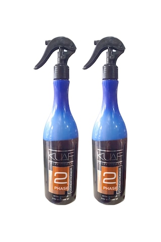 Kuaf Conditioner Keratin ve Pro Vitamin B5 Sarı Çift Fazlı Fön Suyu 2 x 400 ML