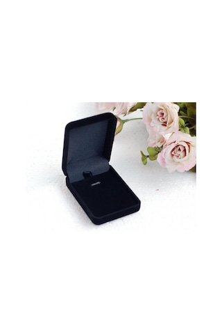 Kadife Siyah Hediye Kolye Kutusu Tkt06 Siyah