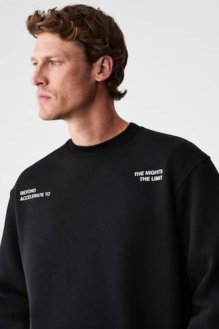 Grımelange Alarıc Erkek Yuvarlak Yaka Önü Baskılı Regular Fit Antrasit Sweatshirt Anrasit