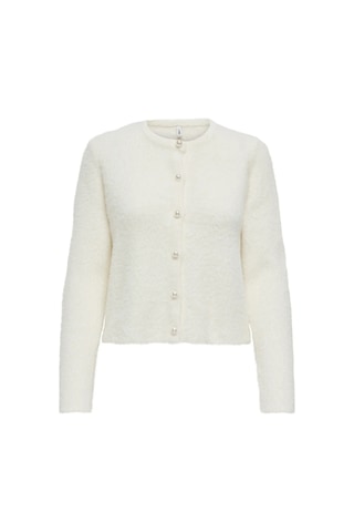 Only Kadın Onlpetra İnci Düğmeli Bisiklet Yaka Örgü Hırka 15350655 Ekru Ekru