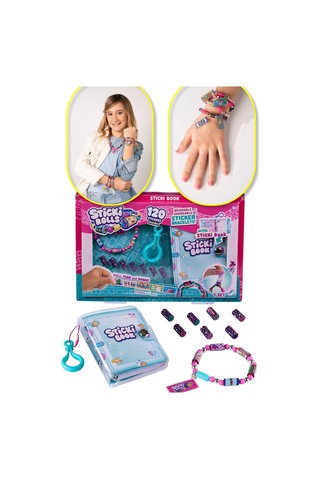 Sticki Rolls Sticki Kitabı Stickerlı Bileklik Çıkartmalı Etiket Çok Renkli