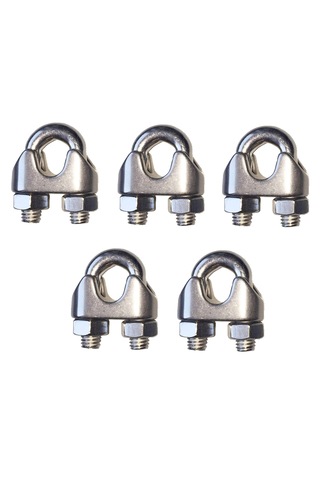 5'li Paslanmaz Krom Klemens. 4mm. Halat Sıkıcı Klemens