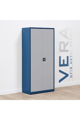 Çelik Dosya Dolabı Metal Dolap Ofis Dolapları Arşiv , Garaj , Bahçe , Kiler , Balkon Mavi / Açık Gri