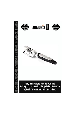 Siyah Paslanmaz Çelik Bileyici - Keskinleştirici Pratik Çözüm Fonksiyonel Alet