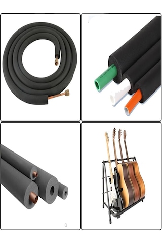 Kauçuk Boru İzolasyonu 1.1/4" İç Çap 42mm, 13mm Kalınlık, 2mt Boy