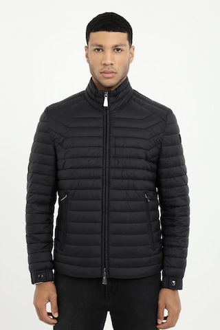 Dufy Erkek Slim Fit Kapüşonlu Siyah Mont-25389