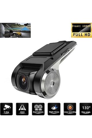 Hd Dash Cam Arabası Usb Adas Dvr Çift Lensli Kamera Videosu Android Için Özel Single Lens None