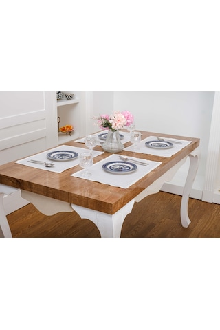 Finezza Roma Jakar Polyester Kumaş KremAmerikan Servis 34x46 cm Krem 4 Ad-1385 Krem