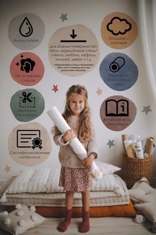 Wallshebno Çocuklar İçin Duvar Dekoru İç Mekan Stickerları 160016431 Diğer