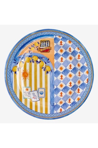 Chiara Alessi Cote D'azur Mavi Yemek Tabağı 28cm Chiara Alessi Cote D'azur Mavi Yemek Tabağı 28cm